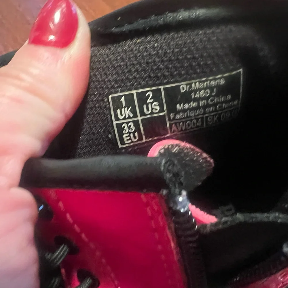 Dr. Martens Hot Pink Lace-Up Boots- Kids - Picture 5 of 6